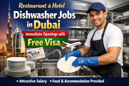 Restaurant & Hotel Dishwasher Jobs in Dubai – Immediate Openings with Free Visa