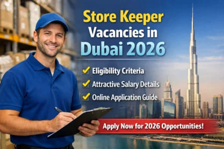 Store Keeper Vacancies in Dubai 2026 – Eligibility, Salary & Online Application Guide