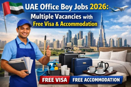 UAE Office Boy Jobs 2026: Multiple Vacancies with Free Visa & Accommodation