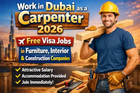 Work in Dubai as a Carpenter in 2026 – Secure Free Visa Jobs in Furniture, Interior & Construction Sector